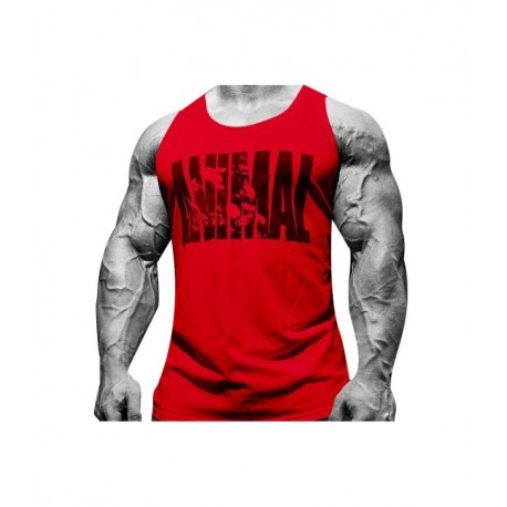 Playera Roja sin Mangas Animal Pak XL